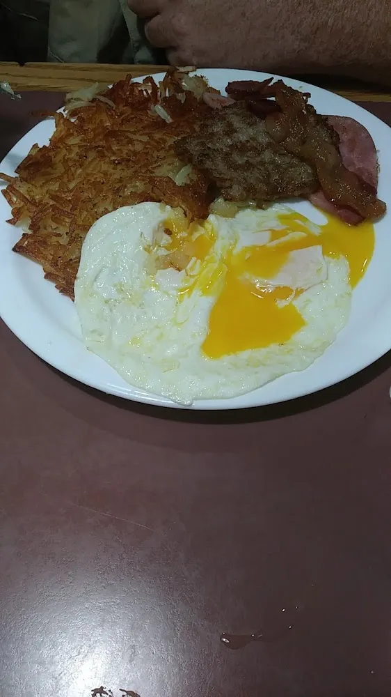 Over Easy Eggs and Hash Browns